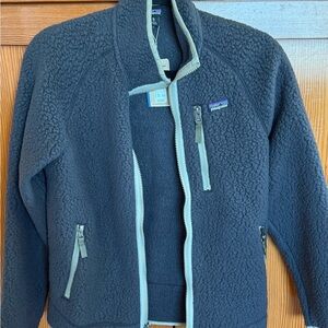 Patagonia Kids Fleece Jacket - Dark Gray/Olivish